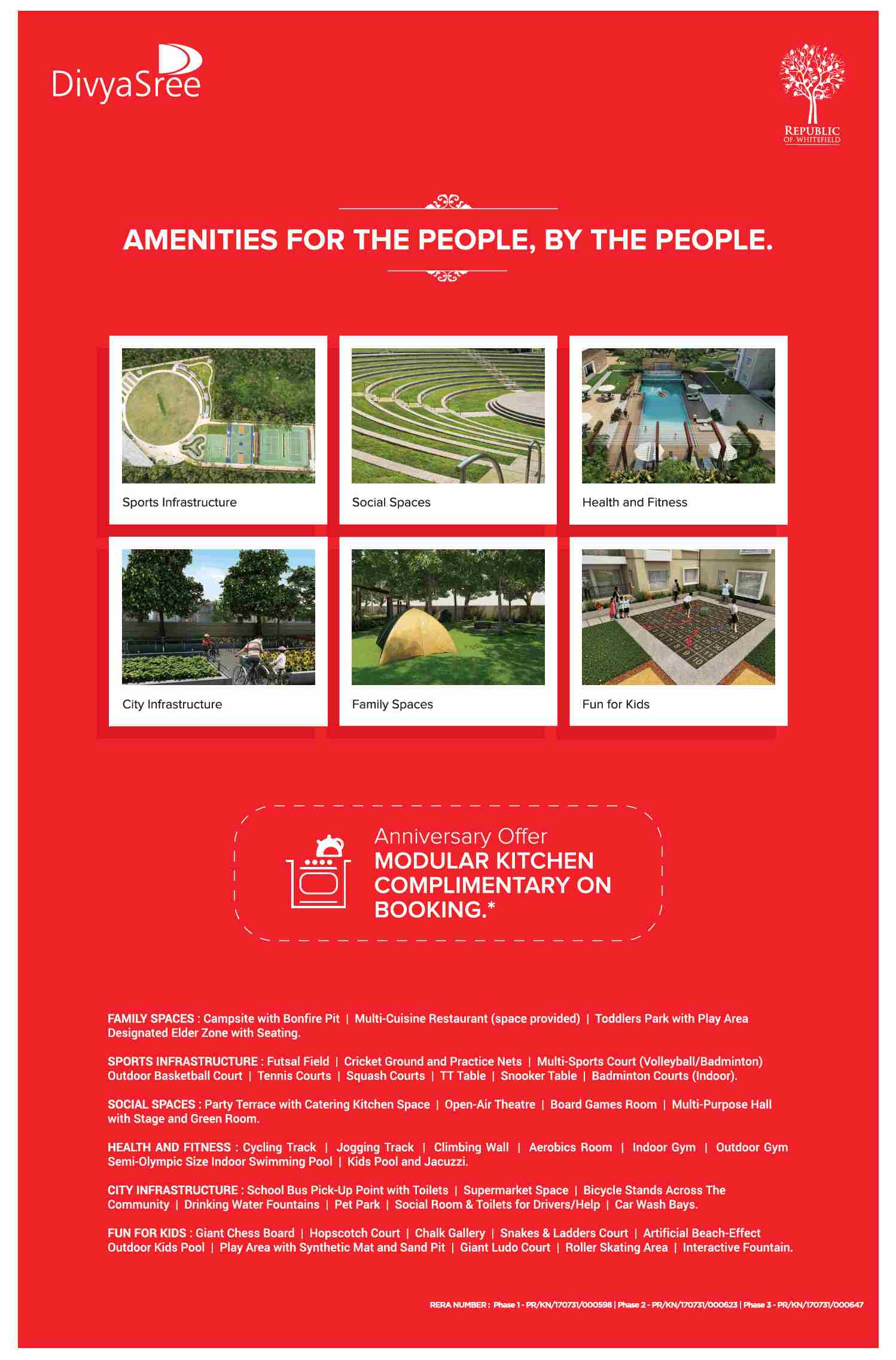 Experience the world class amenities at Divyasree Republic of Whitefield in Bangalore